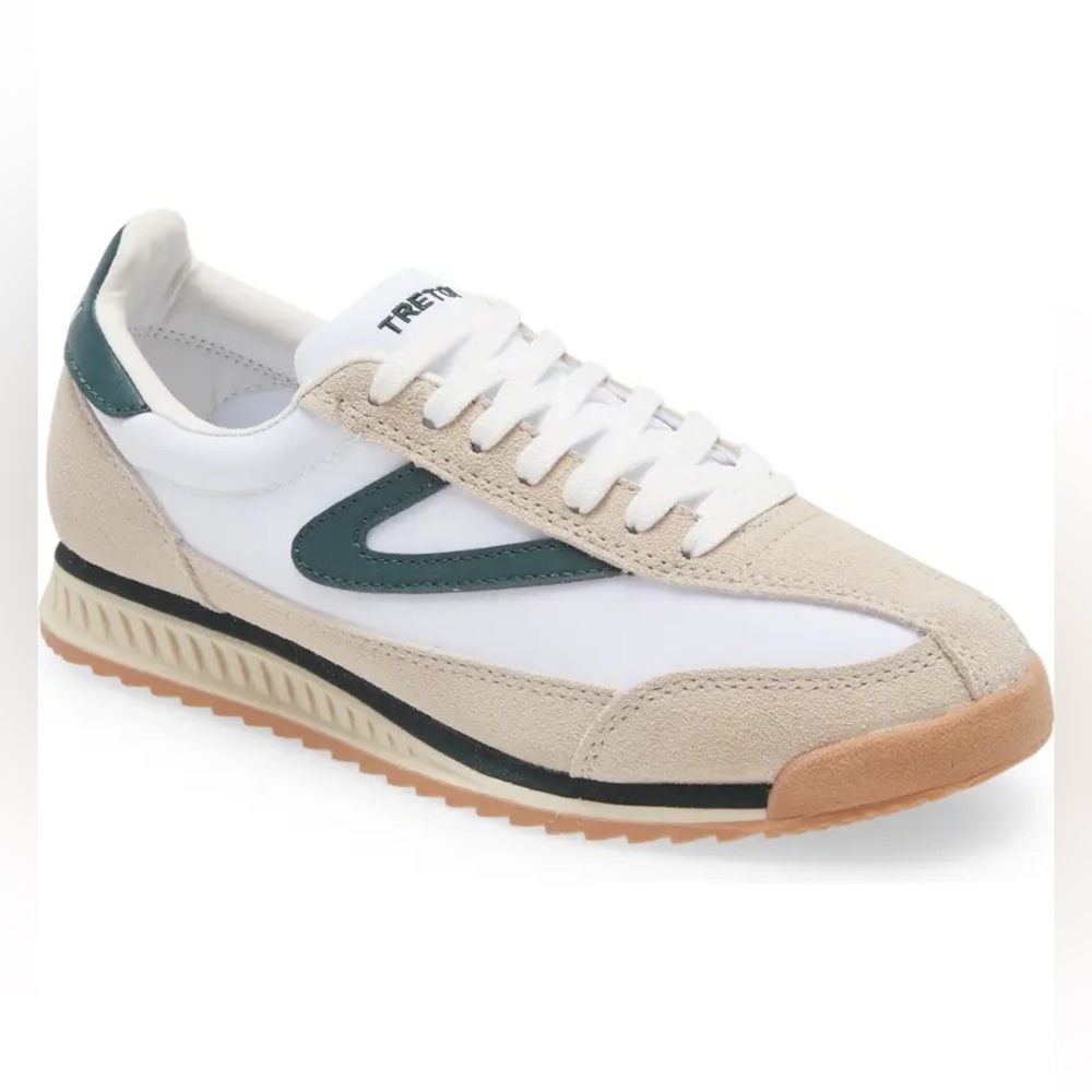 NWB Tretorn Rawlins Retro Sneaker White Green 8.5